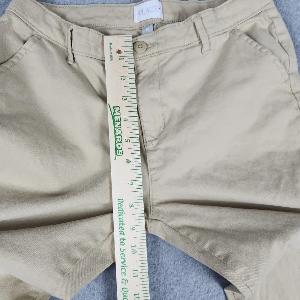The Children's Place Chino Pants Kids 16 Tan Cotton Stretch Slash Pocket Outdoor